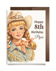 Junior Cowgirl Birthday Card | Western Themed Party for Girls