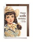 Junior Cowgirl Birthday Card | Western Themed Party for Girls