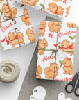 Retro Pomeranian Christmas Gift Wrap