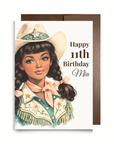 Junior Cowgirl Birthday Card | Western Themed Party for Girls