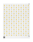 60th Birthday Wrapping Paper – Champagne Glass with Bubble Numbers | Personalized Milestone Gift Wrap