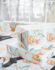 Vintage Baby Shower Wrapping Paper – Stork & Lamb in Gingham Sling | House of 1776