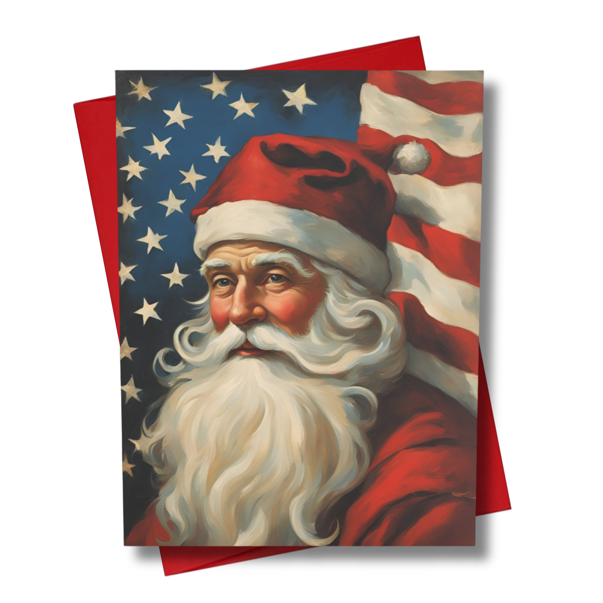 American Santa Vintage-Inspired Christmas Card