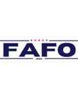 FAFO 2025 logo with stars on a white background