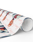 Romantic political wrapping paper roll a red roses and the script love written in background – perfect for Valentine's Day or anniversaries roll