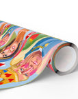 American Royalty political wrapping paper featuring a political king and queen duo in chalk-style art roll