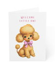 Welcome Little One Vintage Americana Pink Baby Card