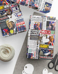 Republican Political wrapping paper with a newspaper design featuring articles that celebrate the 2024 election victory top