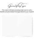 House of 1776 Blank inside of greeting card with generous writing space for personalized messages