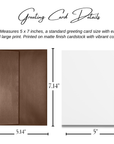 House of 1776 Greeting card size guide 5x7 inches with envelope, matte finish cardstock bronze envelope