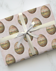 Vintage Pastoral Easter Egg Wrapping Paper – Blush Spring Gift Wrap