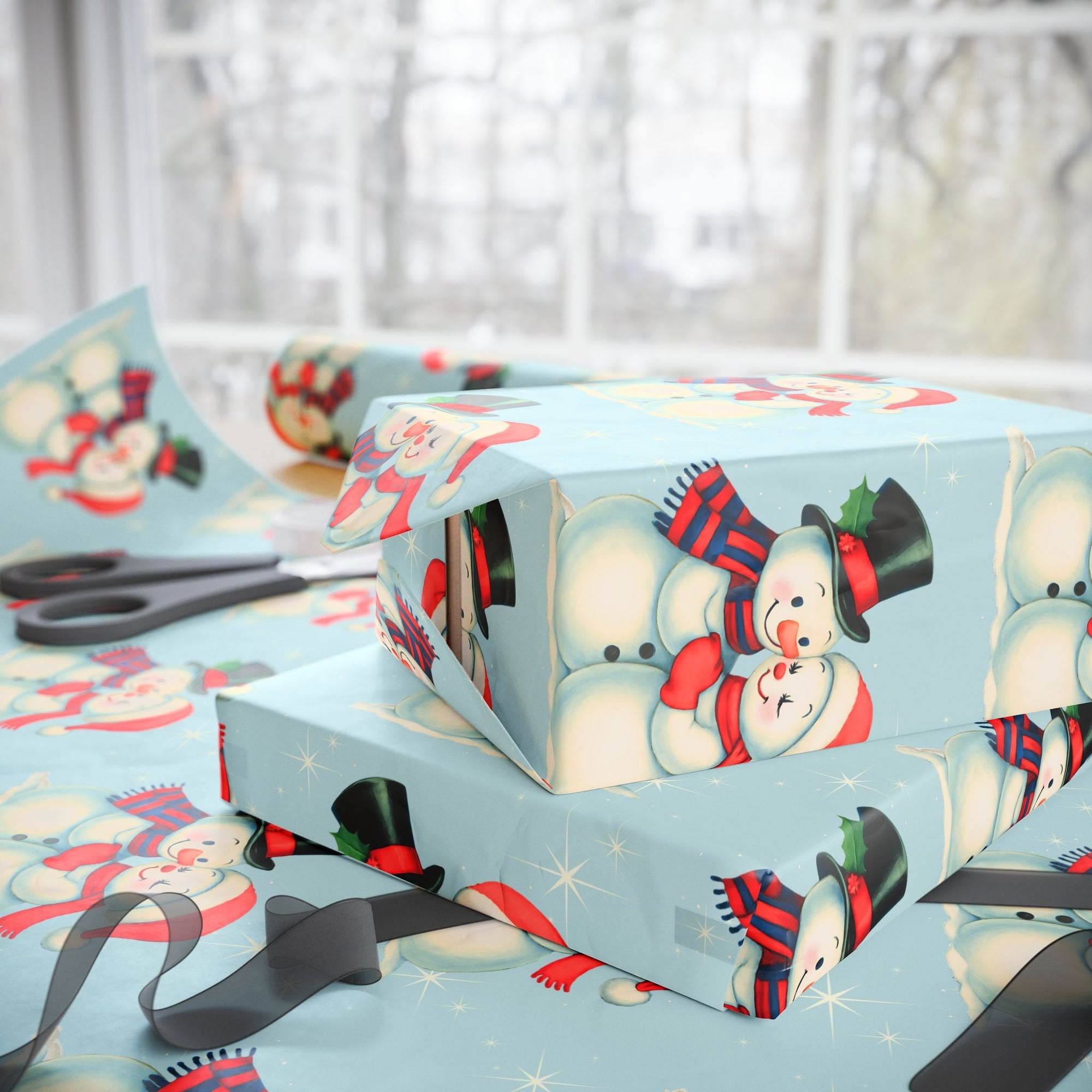 Snowman Christmas Wrapping Paper