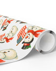 Patriotic Snowman Wrapping Paper – Vintage Christmas Gift Wrap with American Flag