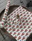Black Santa American Flag Gift Wrap