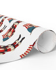 Black Santa American Flag Gift Wrap