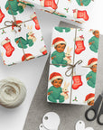 Baby’s First Christmas Wrapping Paper – African American Baby Boy