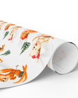 Skiing Puppies & Fox Christmas Wrapping Paper | House of 1776