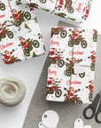 Santa Dirt Bike Christmas Wrapping Paper