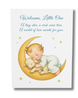 Welcome Little One Moon and Lamb Baby Card | Storybook Baby