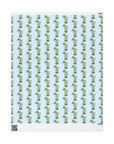 75th Birthday Mint Julep Wrapping Paper – Engraved Happy 75th Birthday Gift Wrap Blue Background