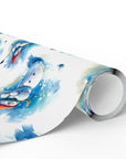 Christmas Golfing Snowman Wrapping Paper Holiday Gift Wrap for Golf Lovers