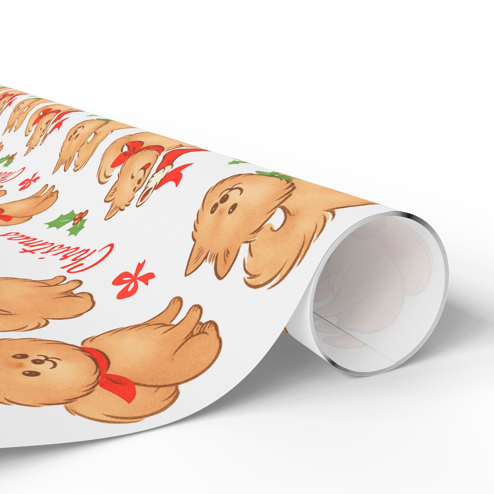 Pomeranian Christmas Wrapping Paper – Cute Vintage Holiday Gift Wrap