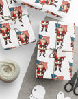 Black Santa American Flag Gift Wrap