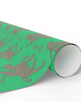 Polo Player Wrapping Paper Green