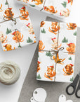 Skiing Puppies & Fox Christmas Wrapping Paper | House of 1776