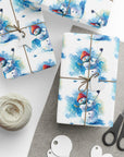 Christmas Golfing Snowman Wrapping Paper Holiday Gift Wrap for Golf Lovers