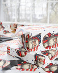 Stars and Stripes Santa Claus Gift Wrap