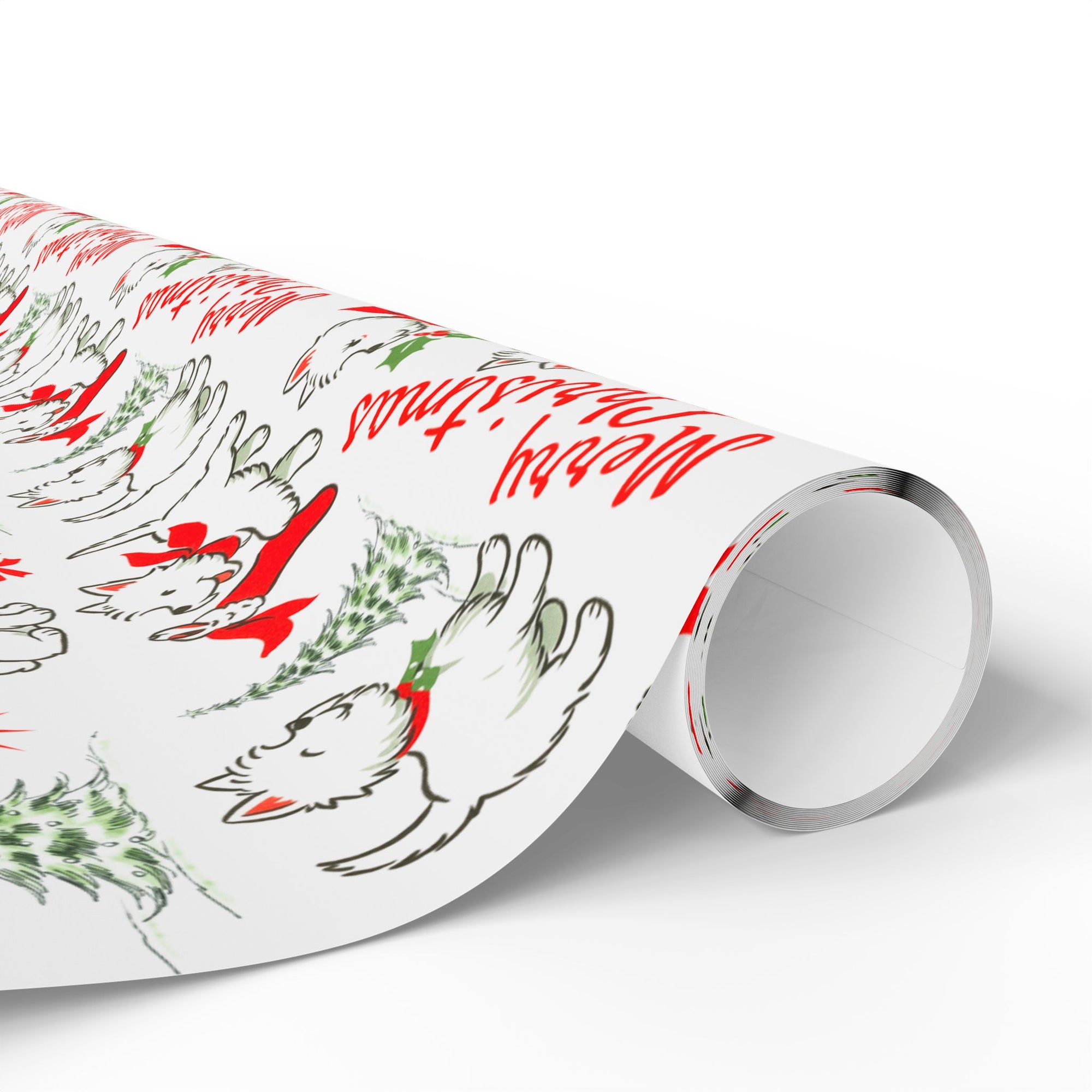 Retro Westie Dog Christmas Wrapping Paper – Vintage Gift Wrap