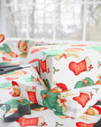 Baby’s First Christmas Wrapping Paper for blonde boy with Santa hat and bunny