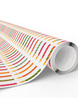 roll of wrapping paper featuring birthday candles in every color.