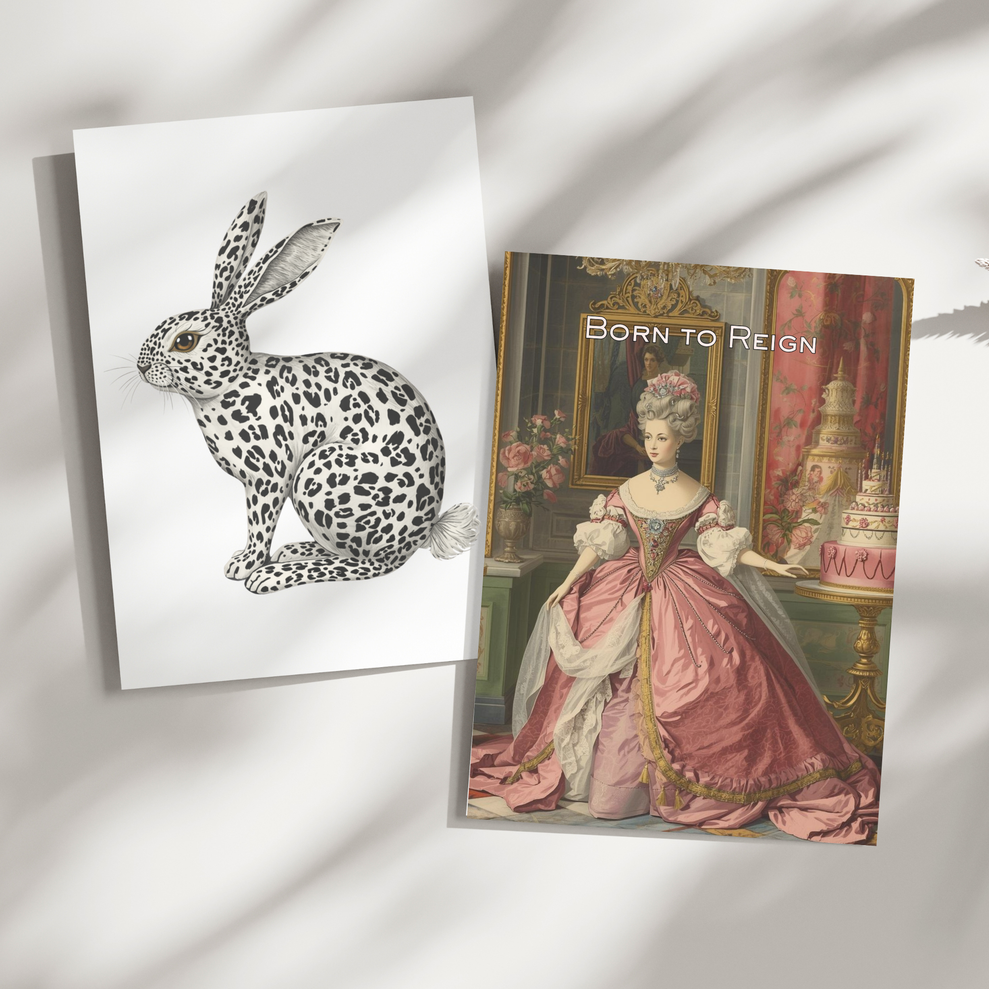 Greeting cards collection with vintage and Gilded Age designs.