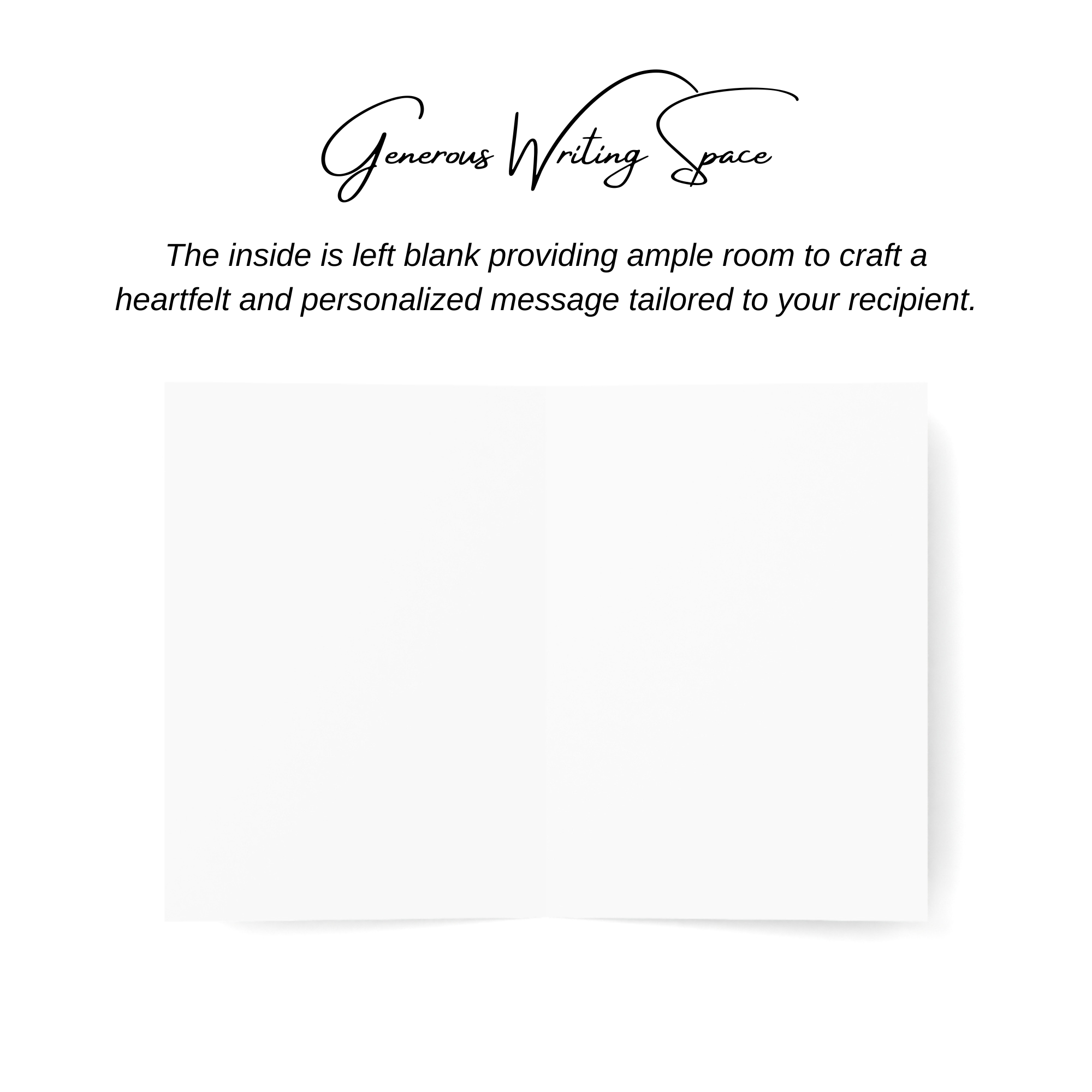 House of 1776 Blank inside of greeting card with generous writing space for personalized messages