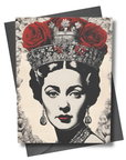 Queen of Roses Art Card | Surreal Classical Portrait