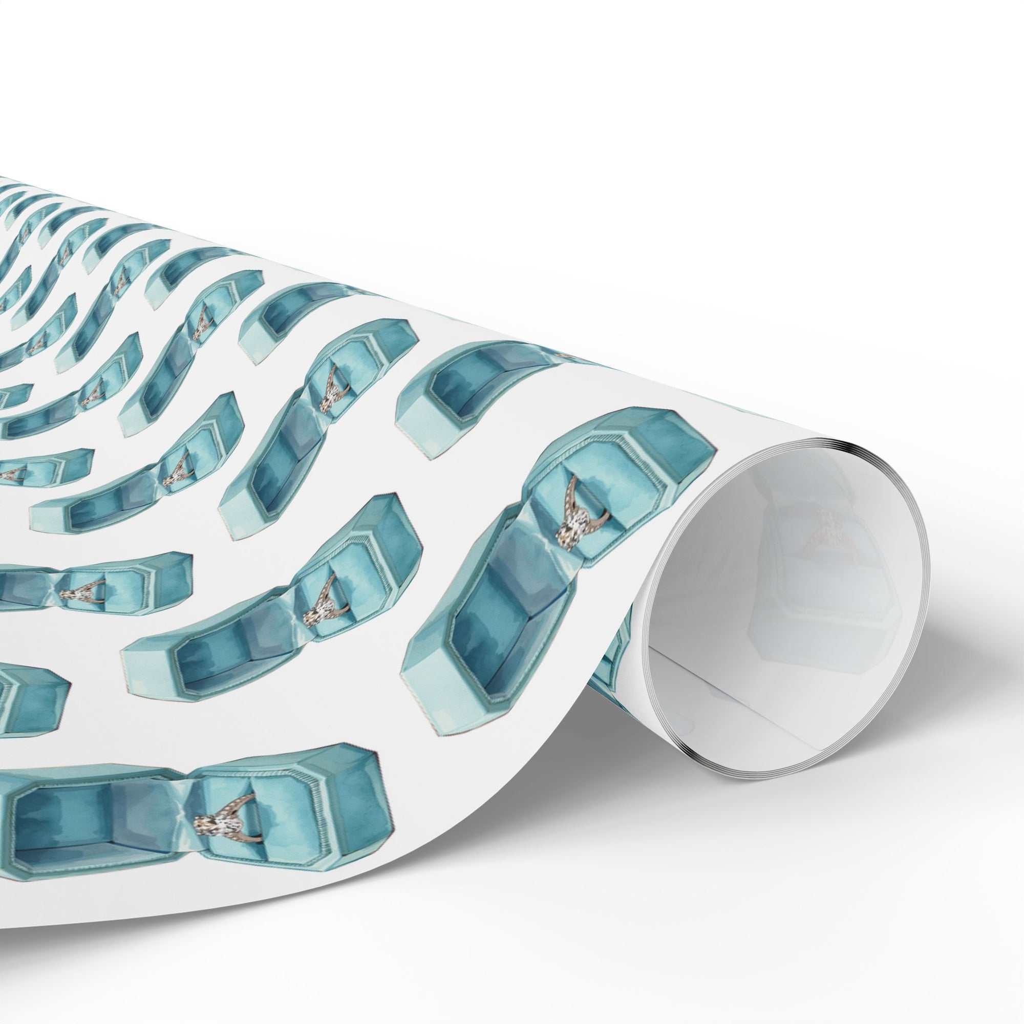 tiffany blue box diamond engagement ring wrapping paper roll