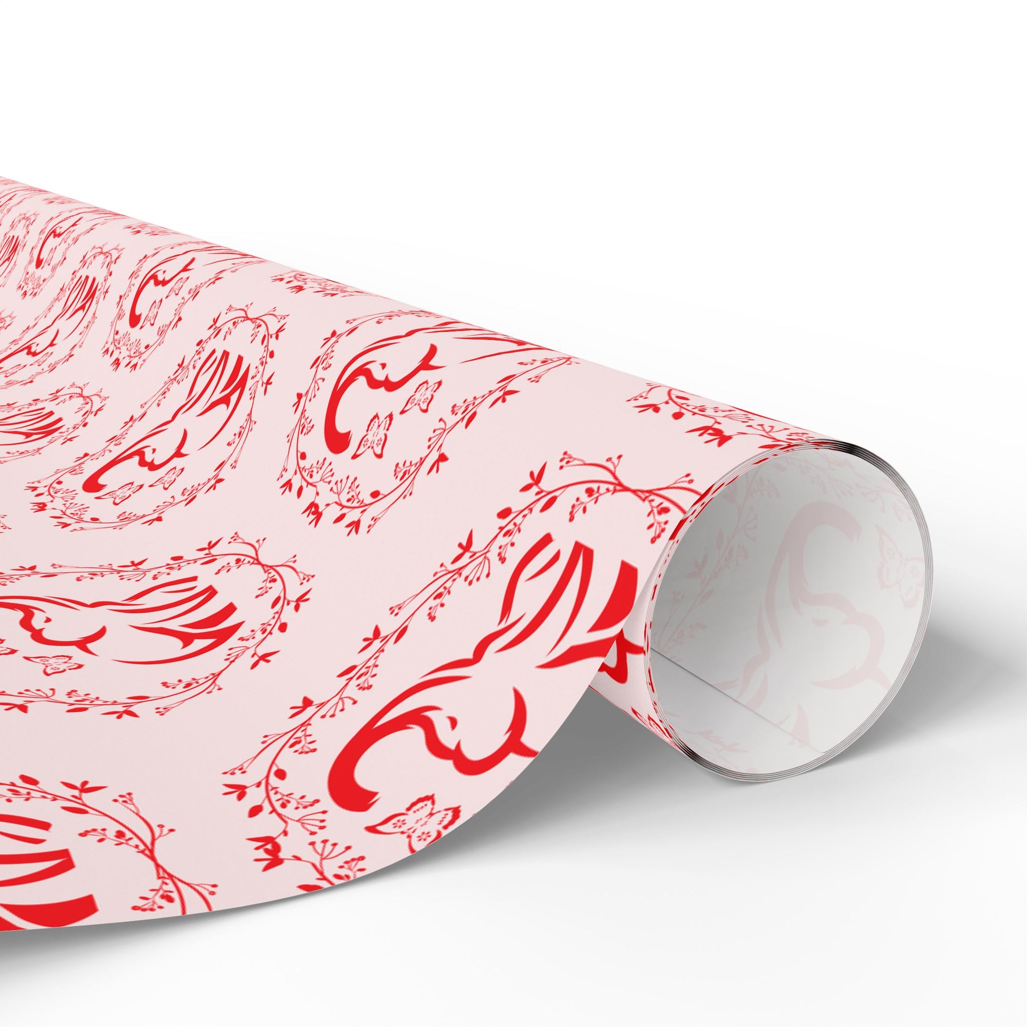elephant gift wrap  with butterflies and flowers